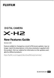 Fujifilm X H2 manual. Camera Instructions.